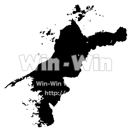 愛媛県のシルエット素材 W-025155