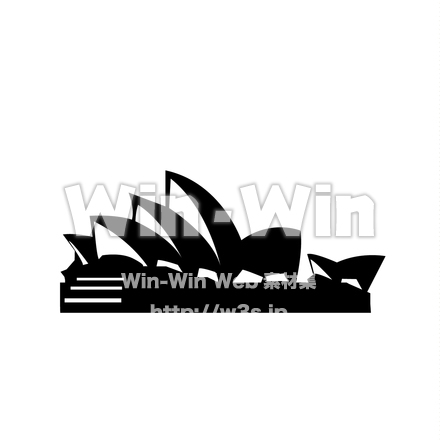 オペラハウスのシルエット素材 W-025828