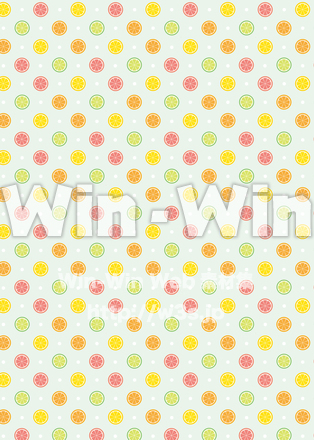 柑橘フルーツのパターンスウォッチのCG・イラスト素材 W-024563