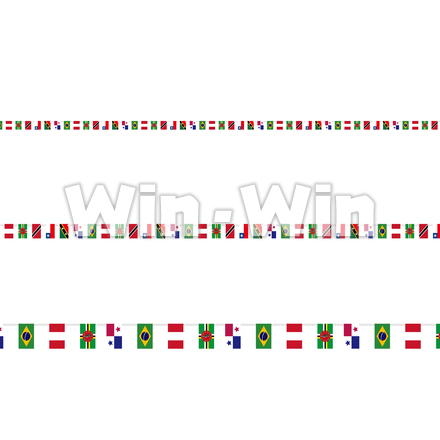 アメリカ大陸のフラッグ　パターンブラシのCG・イラスト素材 W-024671