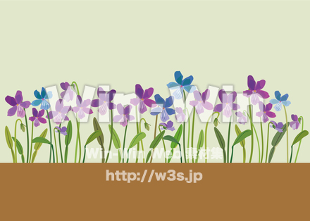 スミレ畑のCG・イラスト素材 W-025217