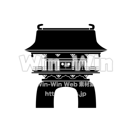 赤間神宮のシルエット素材 W-024847