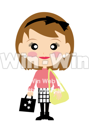 冬の女の子のCG・イラスト素材 W-025105