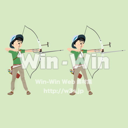 アーチェリーのCG・イラスト素材 W-025392
