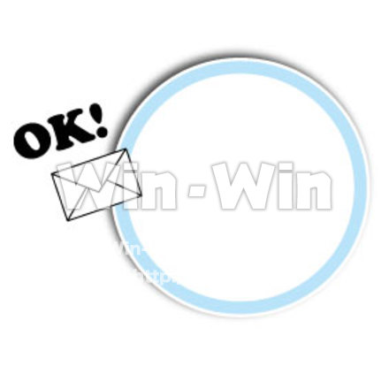 メールOKのフレームのCG・イラスト素材 W-025843