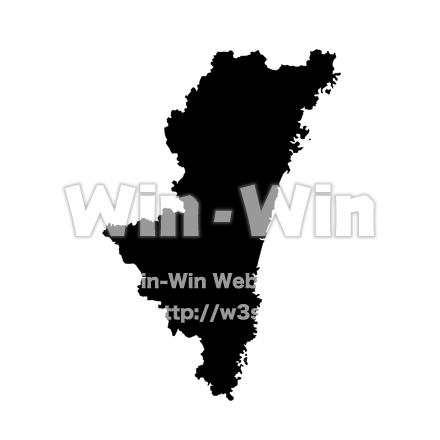 宮崎県のシルエット素材 W-024279