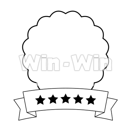 エンブレムのシルエット素材 W-025093