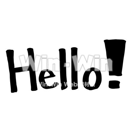 Helloのシルエット素材 W-025928