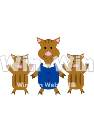 いのししのCG・イラスト素材 W-025138