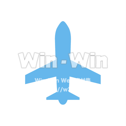 アイコン - 飛行機のシルエット素材 W-025388