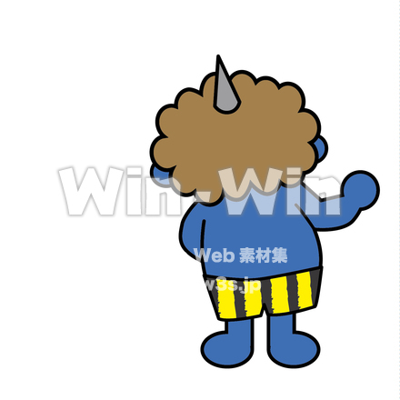 鬼の後ろ姿のCG・イラスト素材 W-024316