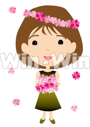 花いっぱいのCG・イラスト素材 W-024178