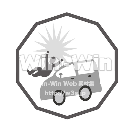 シンボルマーク（保険）のシルエット素材 W-024095