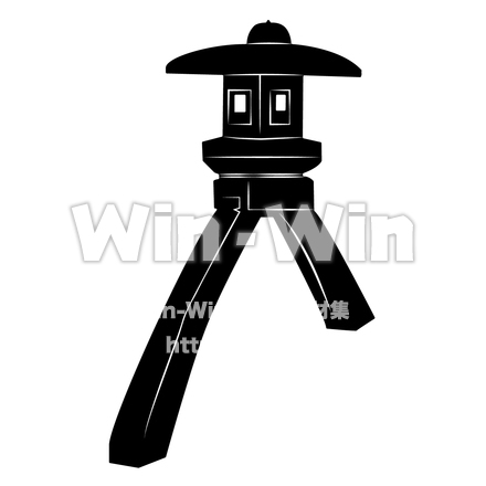 徽軫灯籠(ことじとうろう）のシルエット素材 W-025764