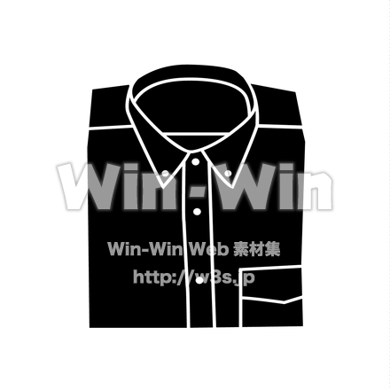 ワイシャツのシルエット素材 W-025106