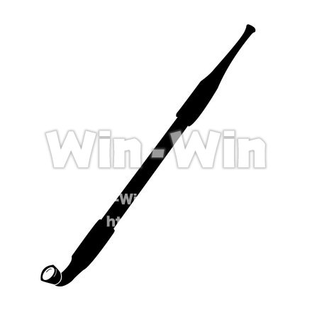 煙管のシルエット素材 W-025925
