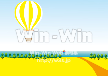 気球背景のCG・イラスト素材 W-024988