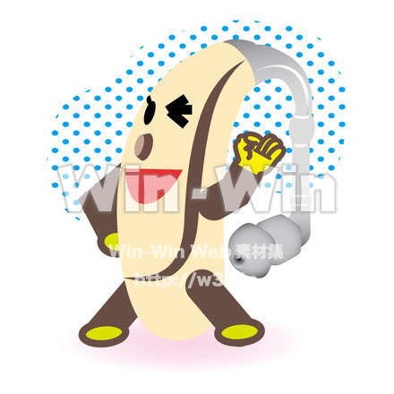 補聴器のキャラクターのCG・イラスト素材 W-024149