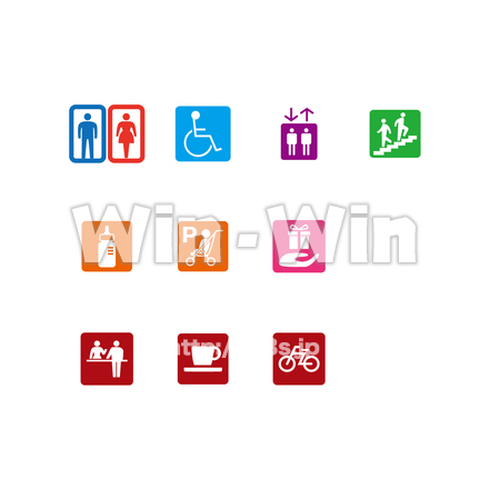 ピクトグラムのCG・イラスト素材 W-025394