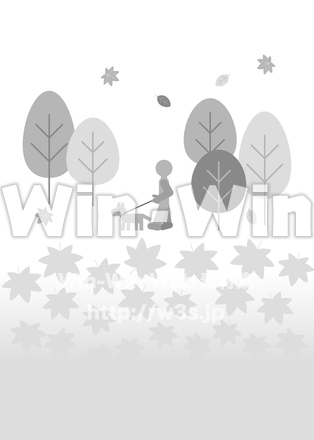 背景の1枚絵のシルエット素材 W-025865