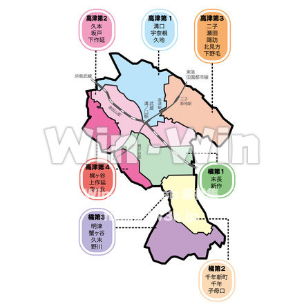 高津区地図のCG・イラスト素材 W-025716