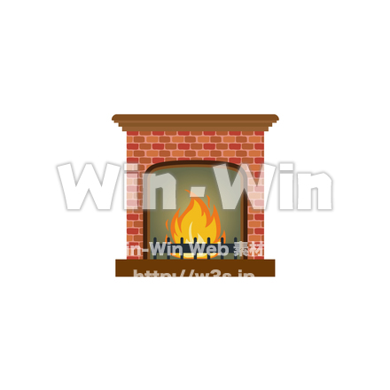 暖炉のCG・イラスト素材 W-025194