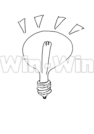 ピクトグラム_電球のシルエット素材 W-024668