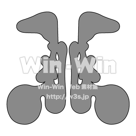 鼻腔のシルエット素材 W-024939