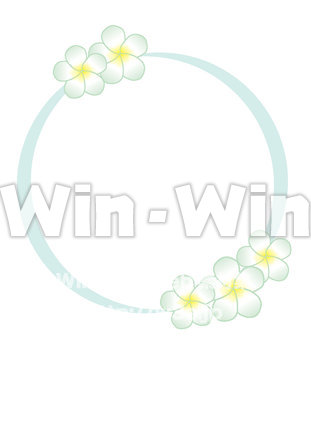 アイキャッチリングプルメリアのCG・イラスト素材 W-024913