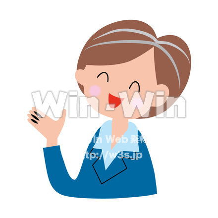 説明している女性のCG・イラスト素材 W-025044