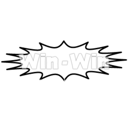 爆発した吹き出しのCG・イラスト素材 W-025627