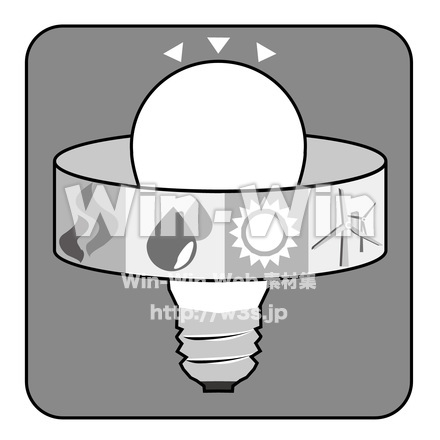 シンボルマーク　エネルギーのシルエット素材 W-024401