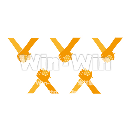 手をつなぐのCG・イラスト素材 W-024038