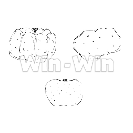 野菜類のシルエット素材 W-025826