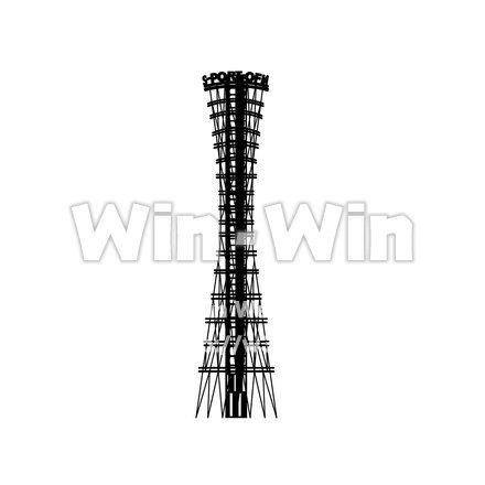 神戸ポートタワーのシルエット素材 W-025183