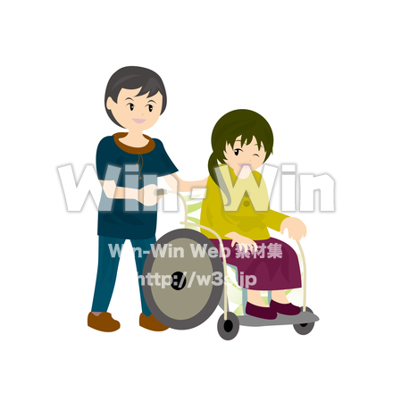 車いすのCG・イラスト素材 W-024282