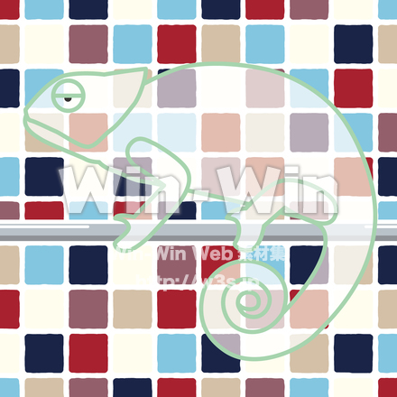 洗面所のカメレオンのCG・イラスト素材 W-025614