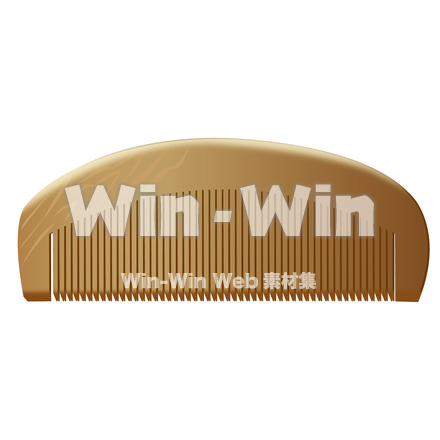 櫛（カラー）のCG・イラスト素材 W-024935