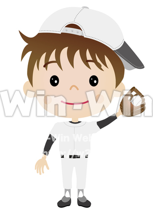 野球少年のCG・イラスト素材 W-024198