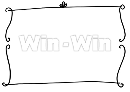 フレームのシルエット素材 W-025506