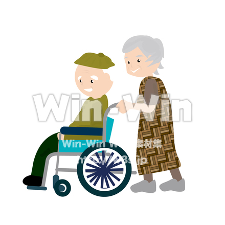 車イスのCG・イラスト素材 W-025606