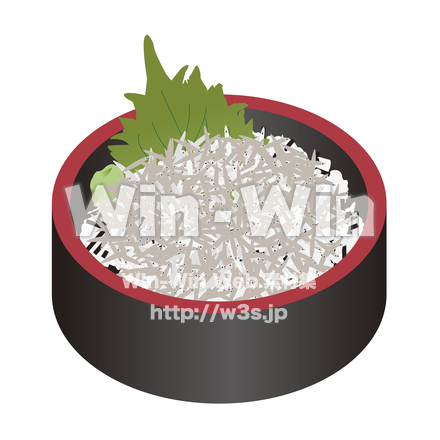 しらす丼のCG・イラスト素材 W-024588