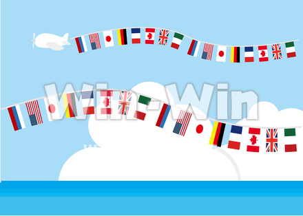 G8の国旗 ガーラントのCG・イラスト素材 W-024711