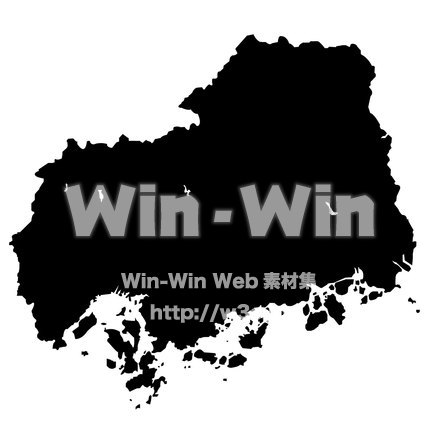 広島のシルエット素材 W-025781