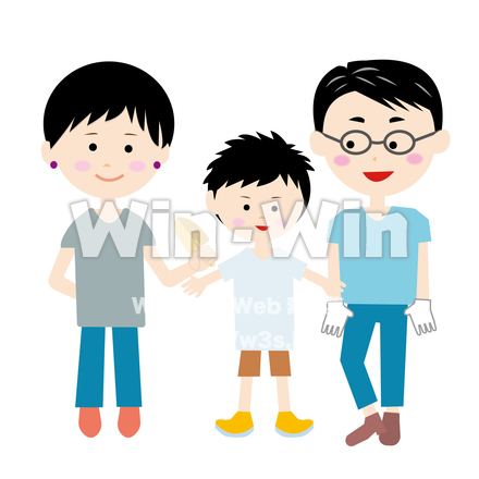 ガーデニング家族のCG・イラスト素材 W-025652