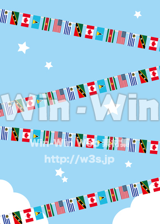 ガーランド（アメリカ地区）のCG・イラスト素材 W-024641