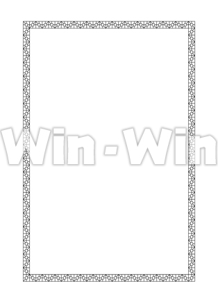 幾何学フレームのシルエット素材 W-024861