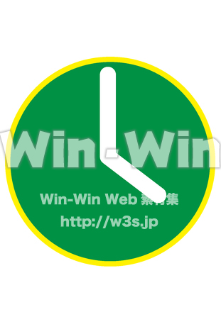 16時の時計のCG・イラスト素材 W-024600