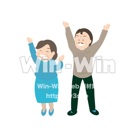 中年男女のCG・イラスト素材 W-025603