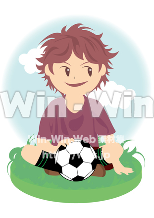 サッカーおとこのこのCG・イラスト素材 W-024181